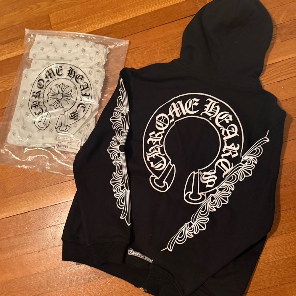Chrome Hearts black zip up hoodie